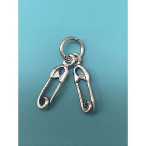 .925 Baby Pins Sterling Silver Jewelry Charm #vintage
